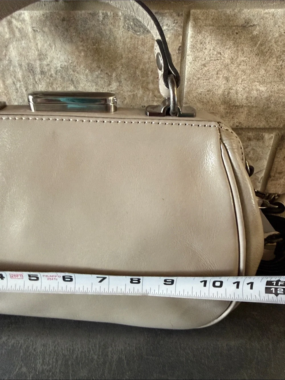 Patricia Nash Embossed Floral Frame Wristlet Bag in Taupe